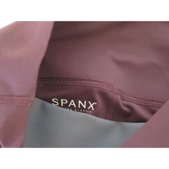 Spanx 50207R Women's Sz L Wine/Orange Contour Stripe 7/8 Leggings $118+ - Picture 7 of 9